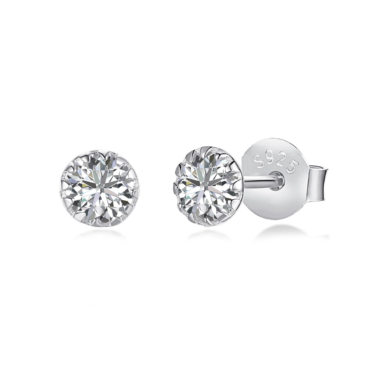 [Limara]Sparkling Colorful Round Shape Earrings