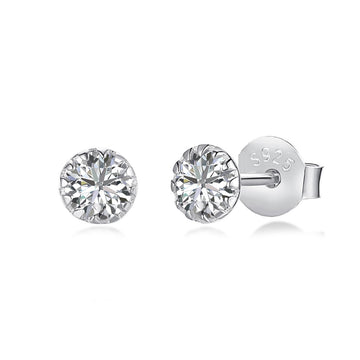 [Limara]Sparkling Colorful Round Shape Earrings