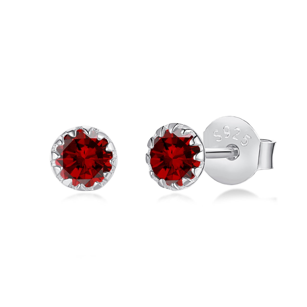 [Limara]Sparkling Colorful Round Shape Earrings