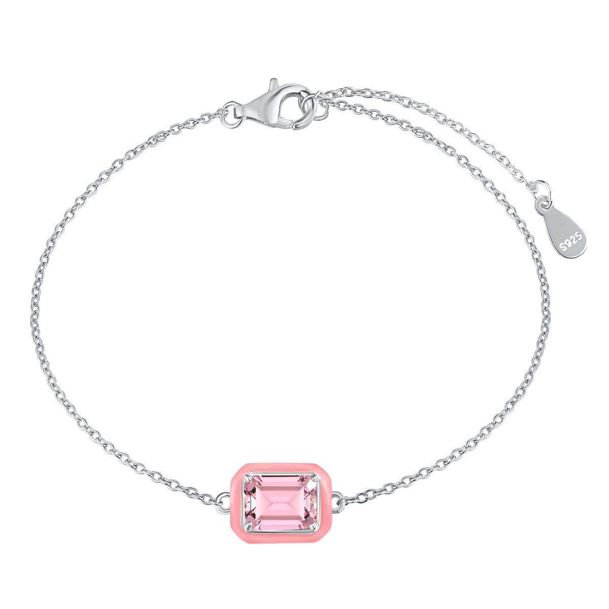 [Limara]2.0 Carat Sparkling Colorful Emerald Cut Daily Bracelet
