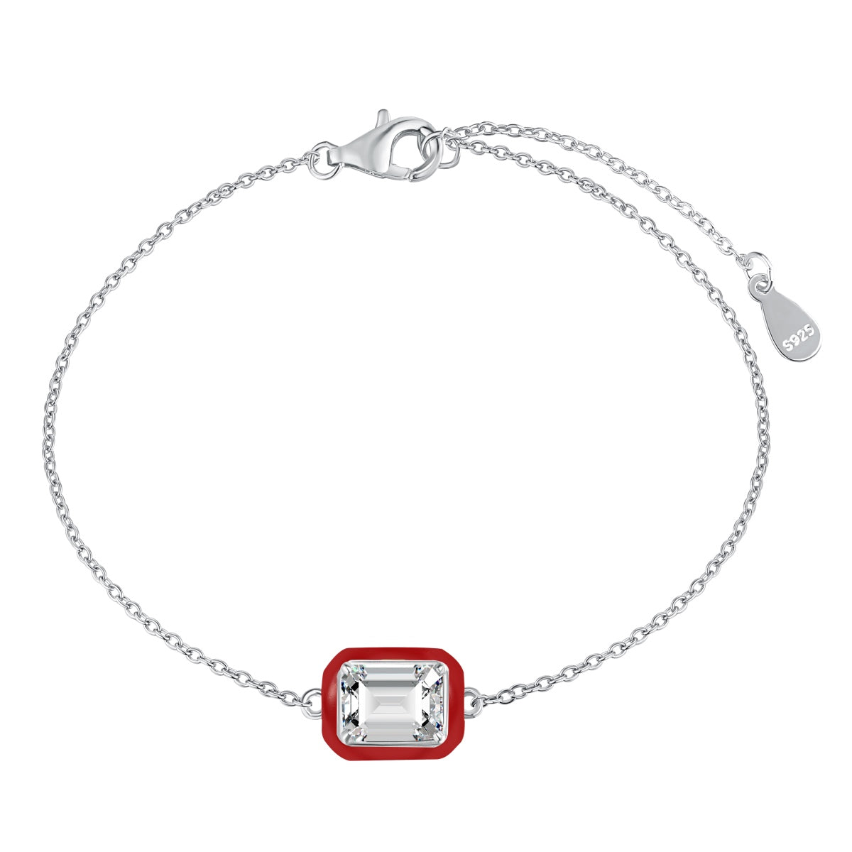[Limara]2.0 Carat Sparkling Colorful Emerald Cut Daily Bracelet