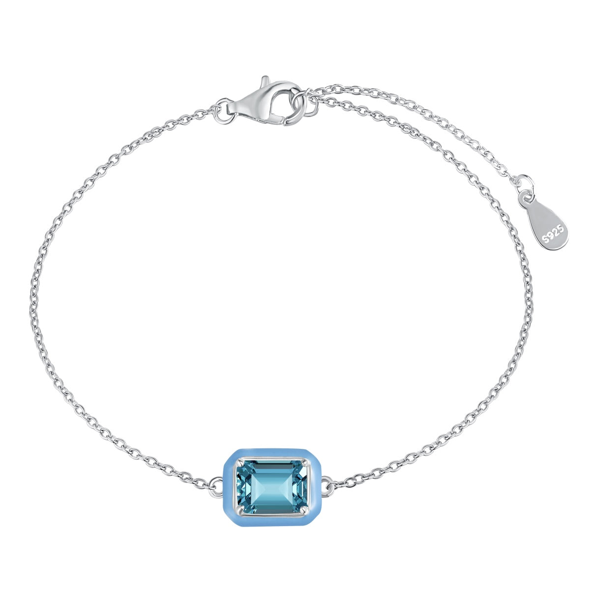 [Limara]2.0 Carat Sparkling Colorful Emerald Cut Daily Bracelet
