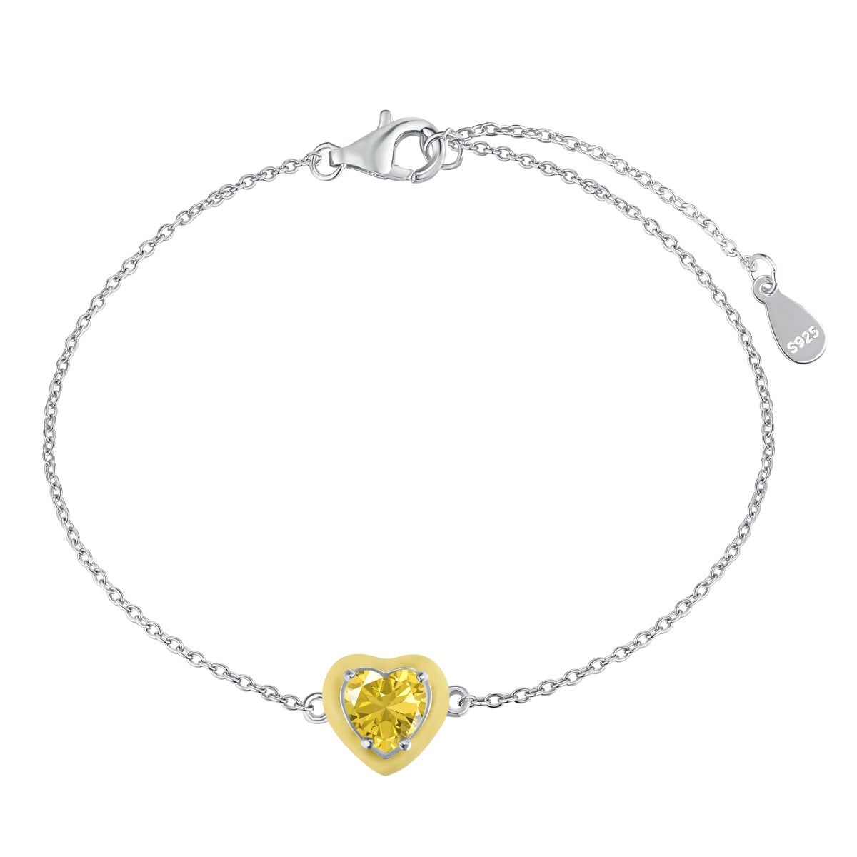 [Limara]Sparkling Romantic Heart Shape Lover Bracelet