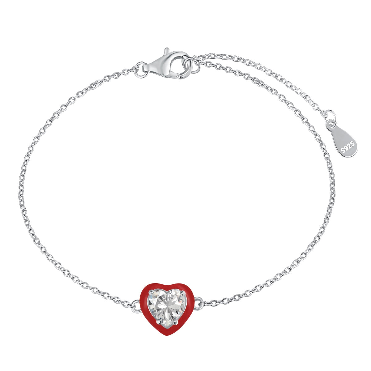 [Limara]Sparkling Romantic Heart Shape Lover Bracelet