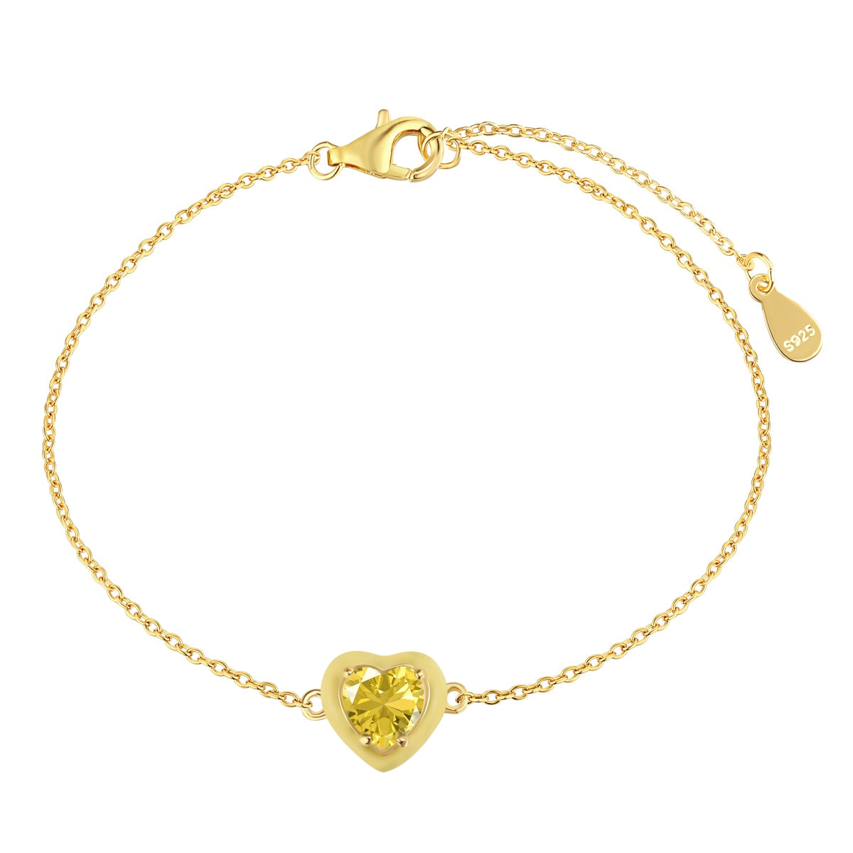 [Limara]Sparkling Romantic Heart Shape Lover Bracelet