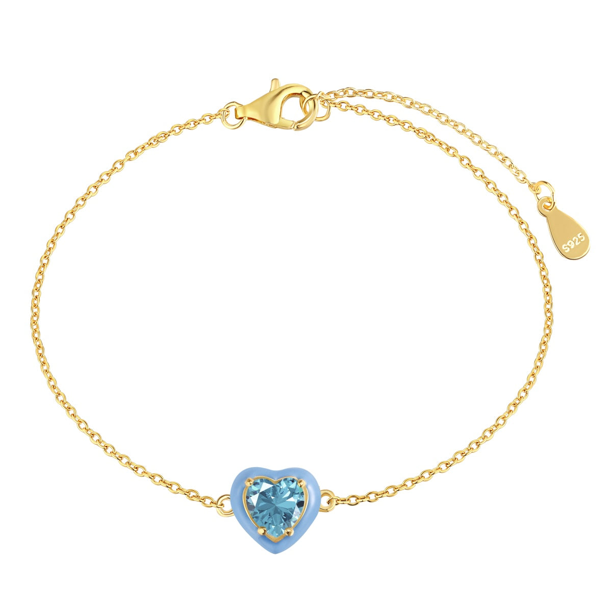 [Limara]Sparkling Romantic Heart Shape Lover Bracelet