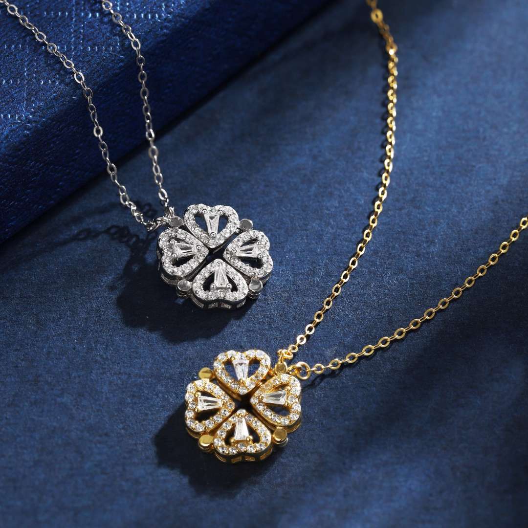 [Limara]Ornate Heart Cut Flower Shape Necklace