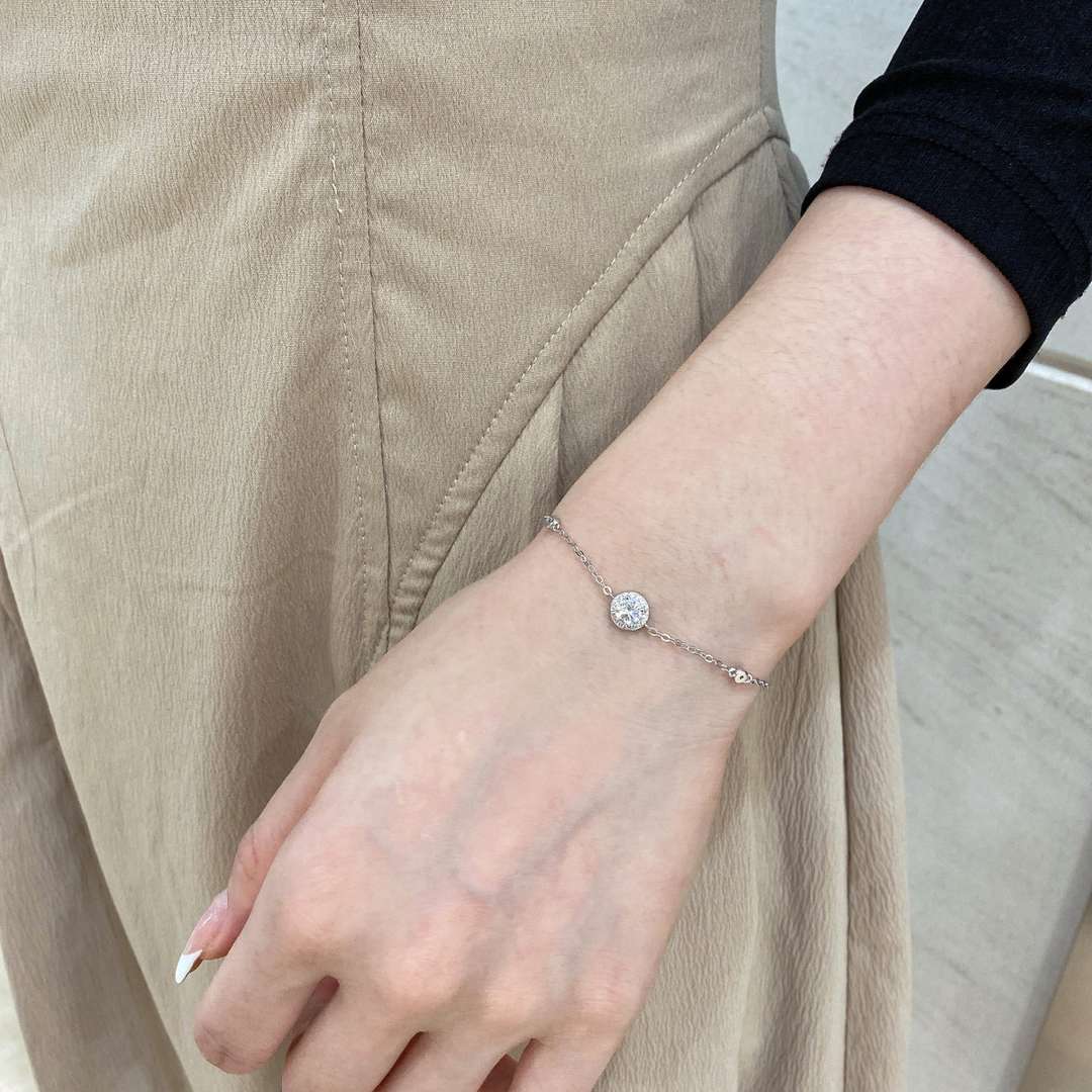 [Limara]Dazzling Round Cut Shape Bracelet