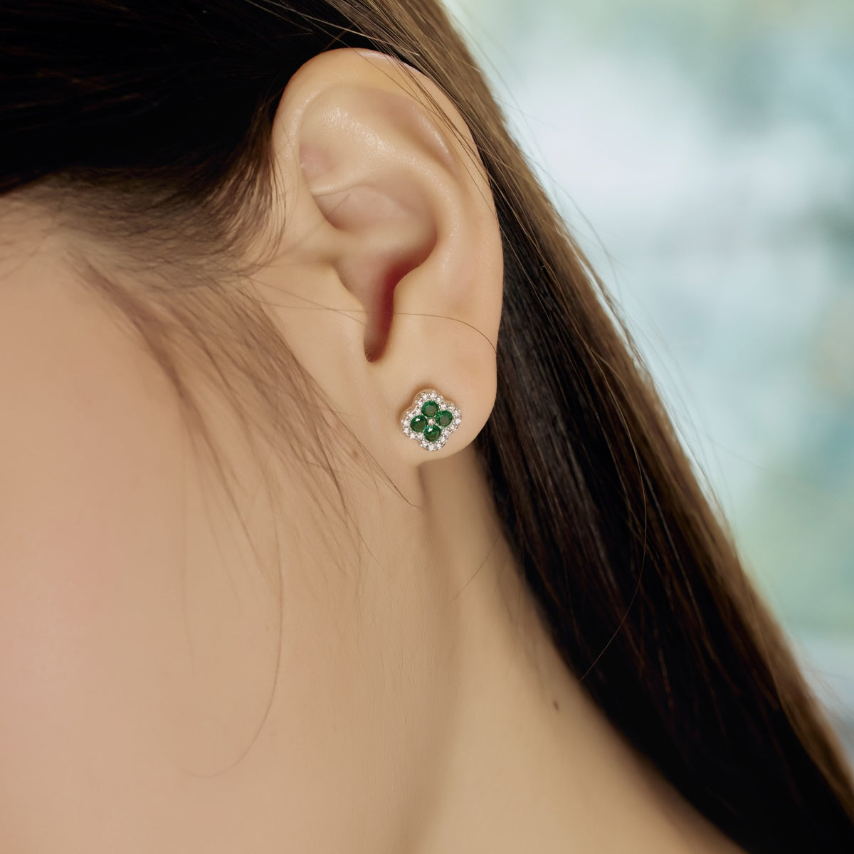 [Limara]Four-Leaf Clover Flower Shaped Earrings