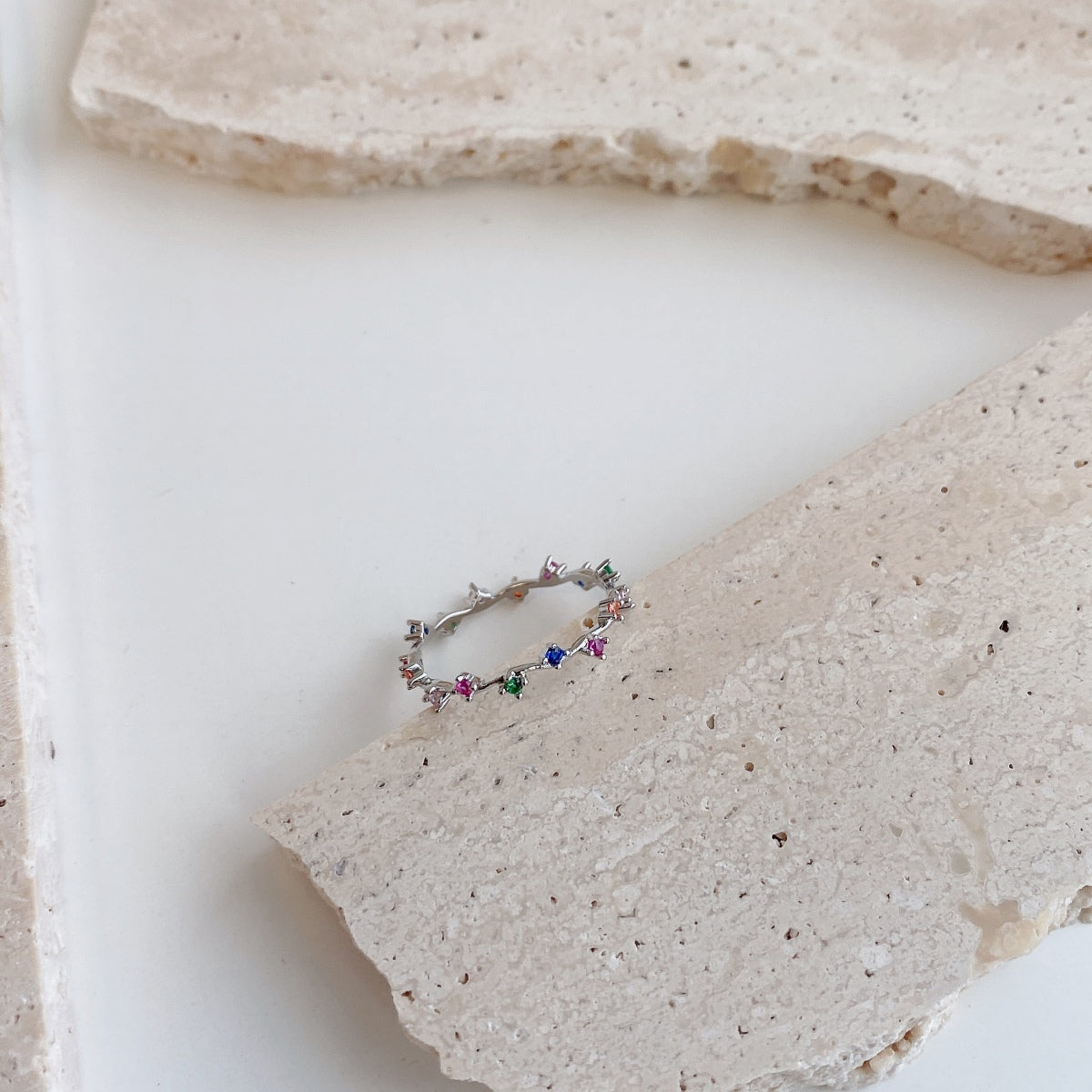 [Limara]Radiant Colorful Round Cut Daily Ring