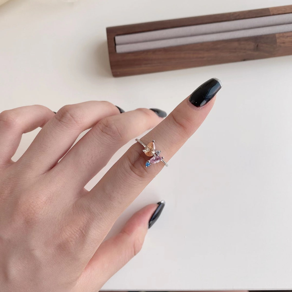 [Limara]Radiant Colorful Multi Cut Daily Ring