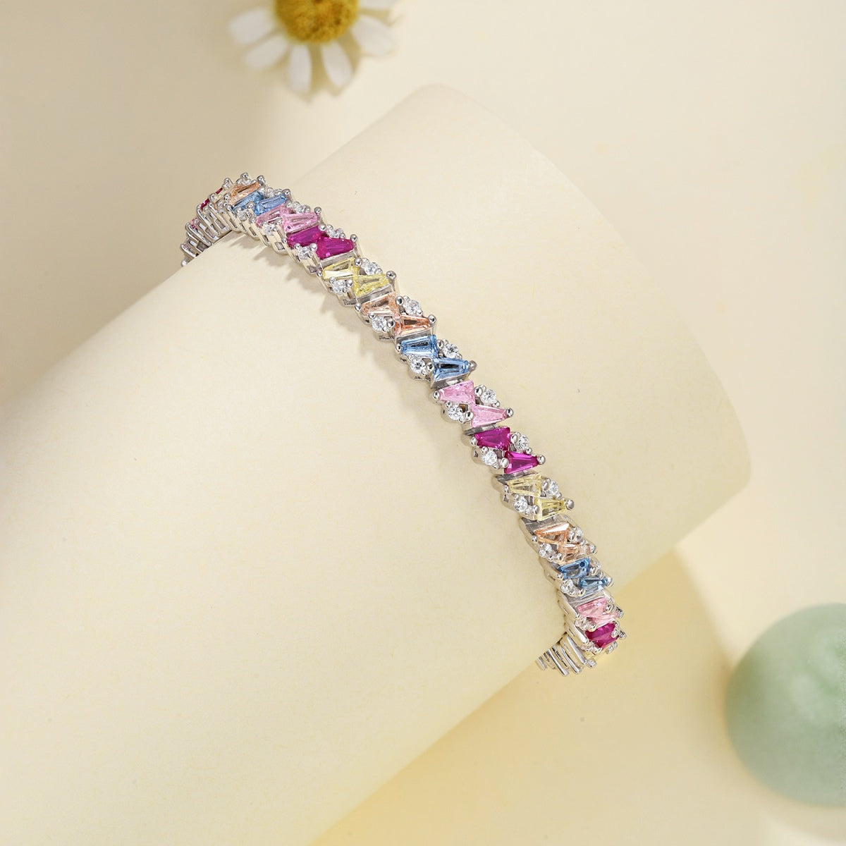 [Limara]Ornate Sparkling Multi Cut Party Bracelet