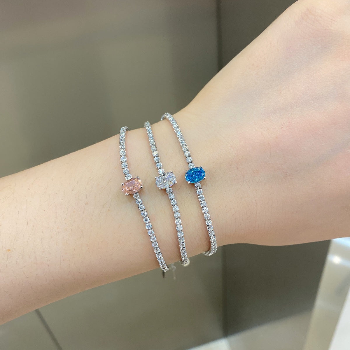 [Limara]0.75 Carat Exquisite Oval Cut Daily Bracelet