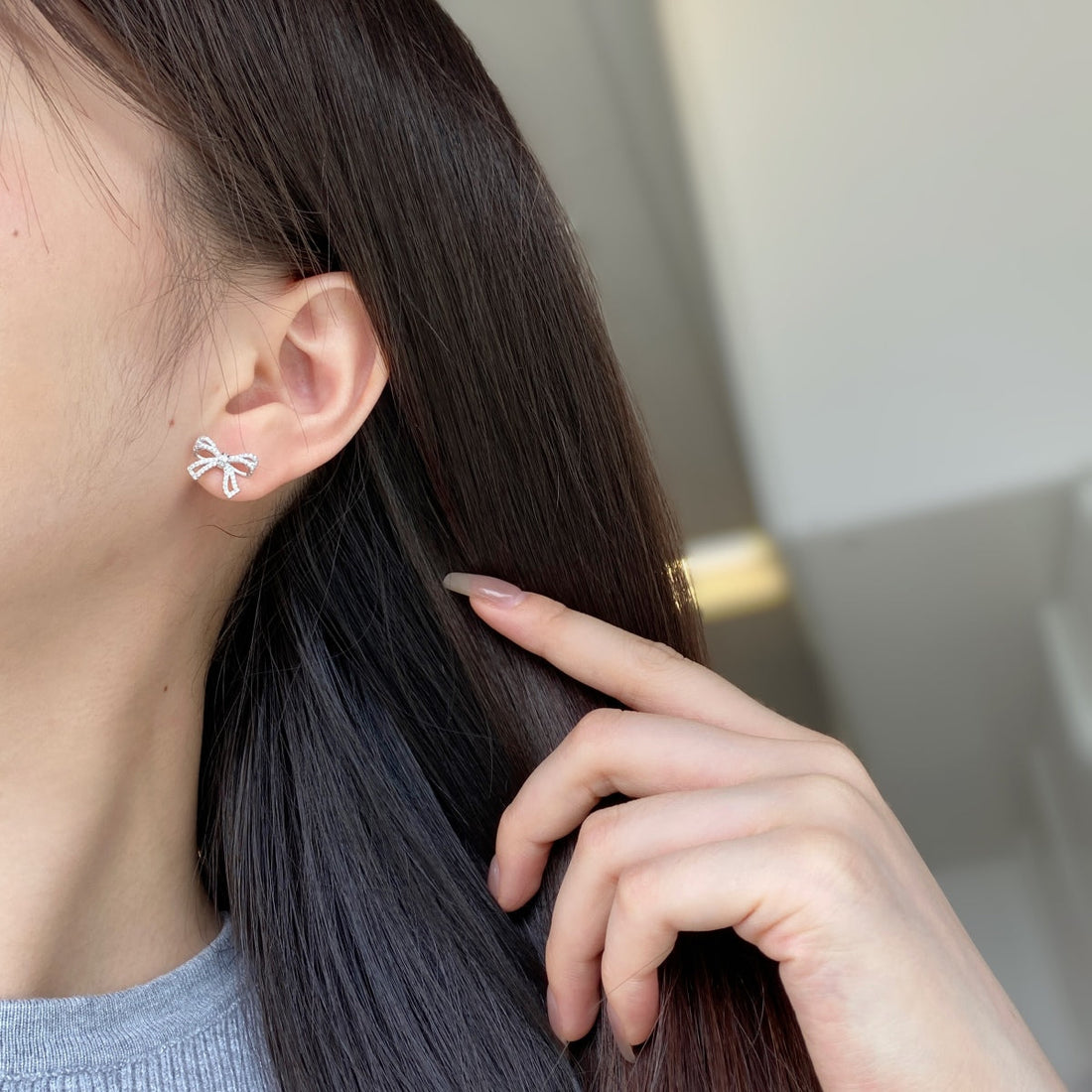 [Limara]Dainty Bow Shape Earrings