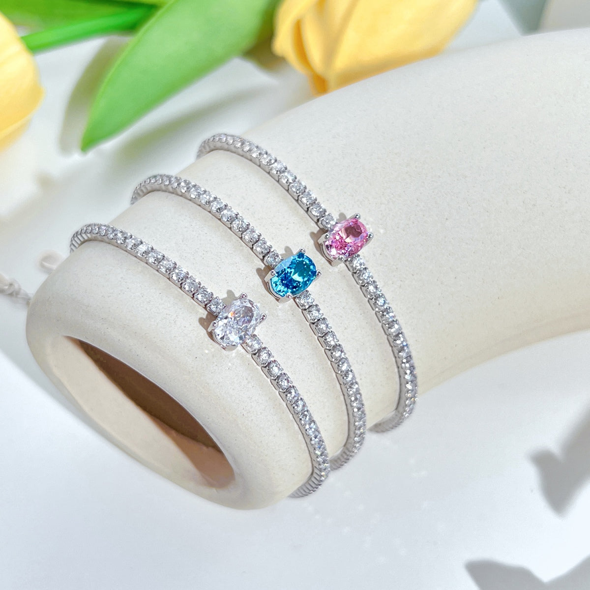 [Limara]0.75 Carat Exquisite Oval Cut Daily Bracelet