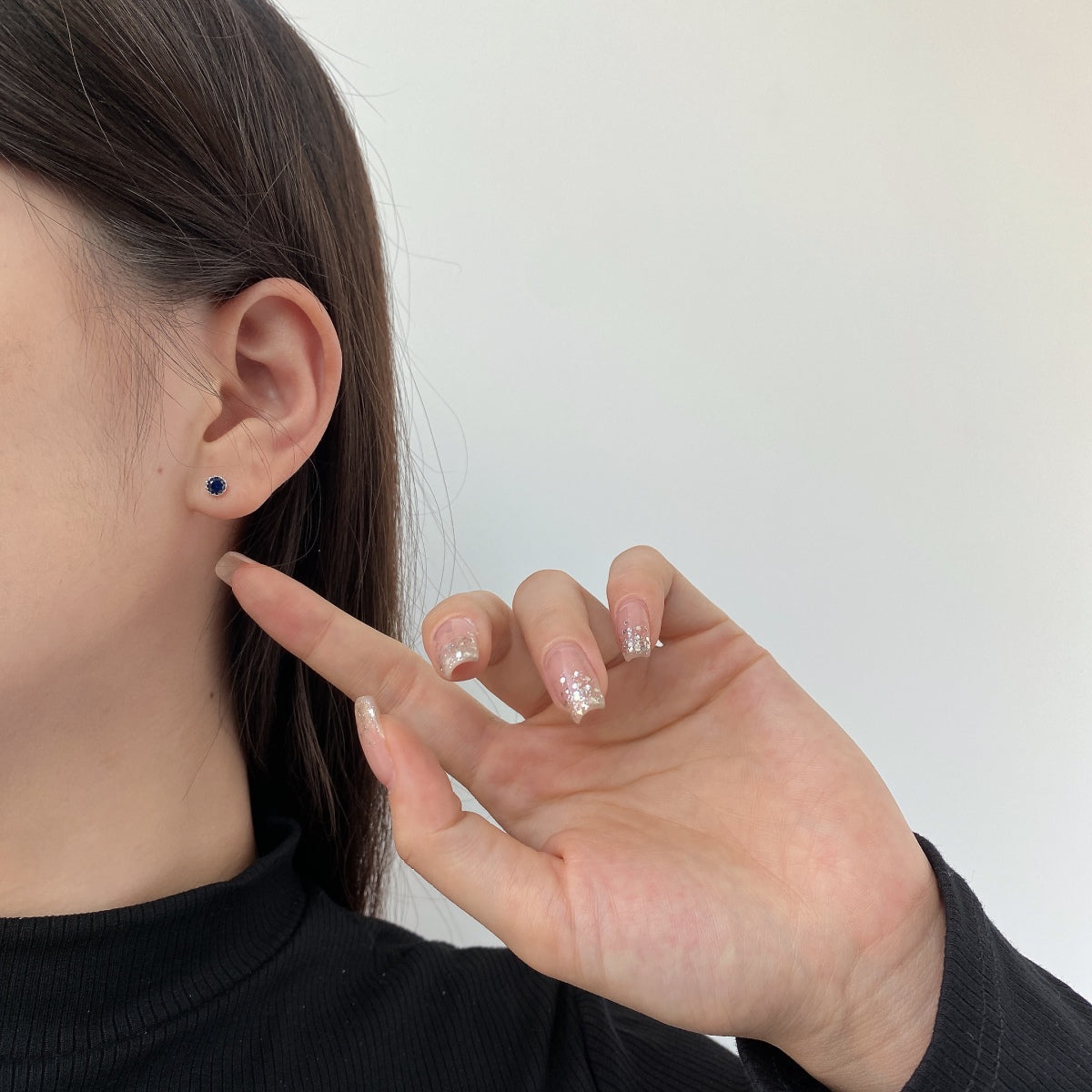 [Limara]Sparkling Colorful Round Shape Earrings