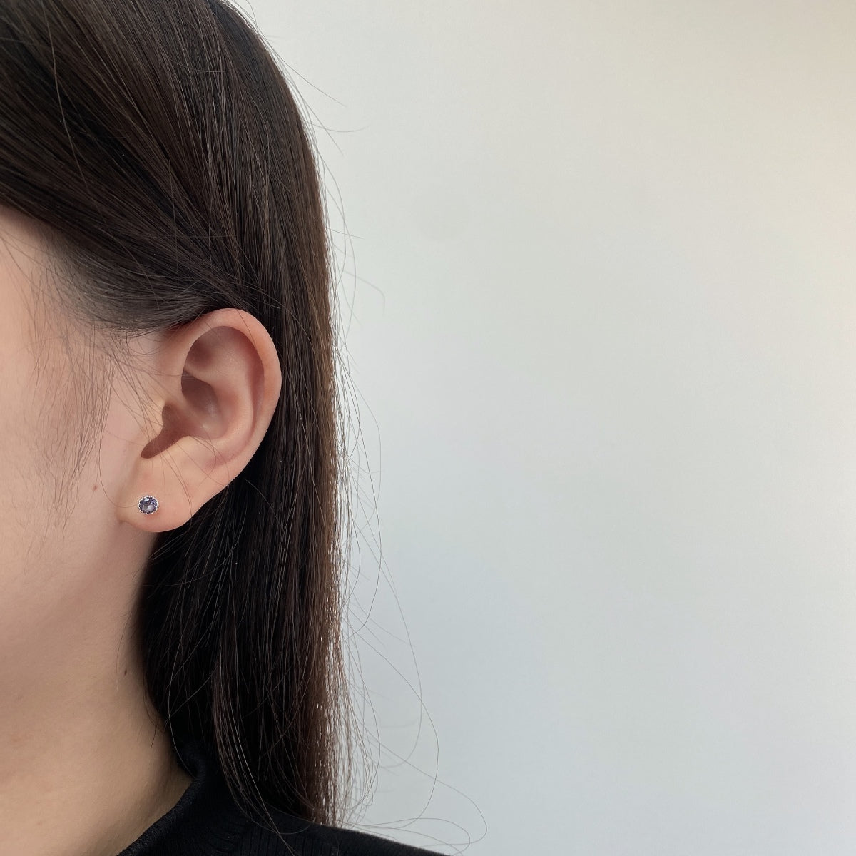 [Limara]Sparkling Colorful Round Shape Earrings
