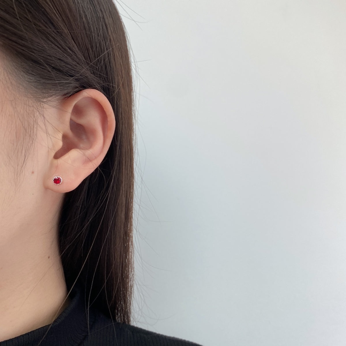 [Limara]Sparkling Colorful Round Shape Earrings