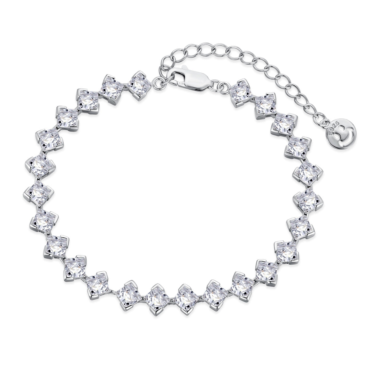 [Limara]0.5 Carat Ornate Princess Cut Daily Bracelet