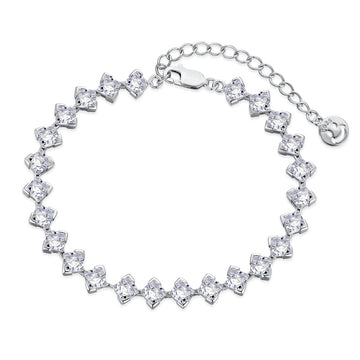 [Limara]0.5 Carat Ornate Princess Cut Daily Bracelet