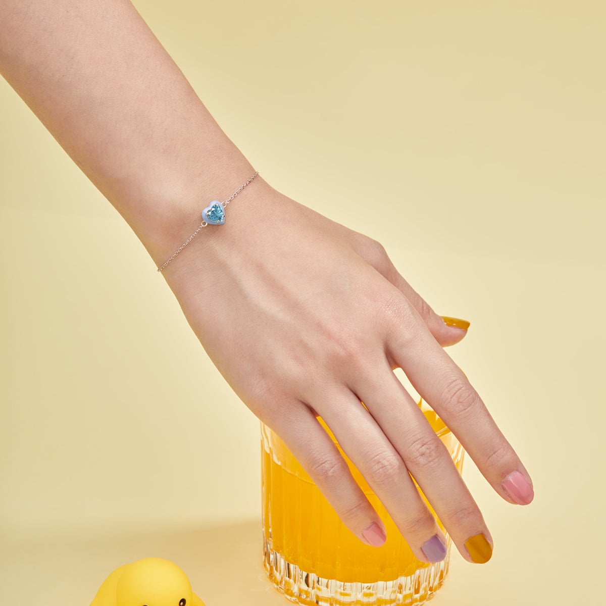[Limara]Sparkling Romantic Heart Shape Lover Bracelet