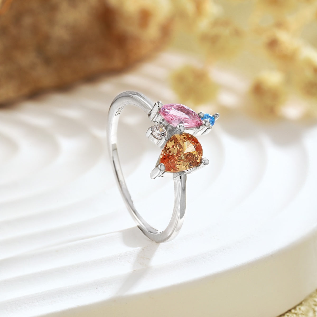 [Limara]Radiant Colorful Multi Cut Daily Ring