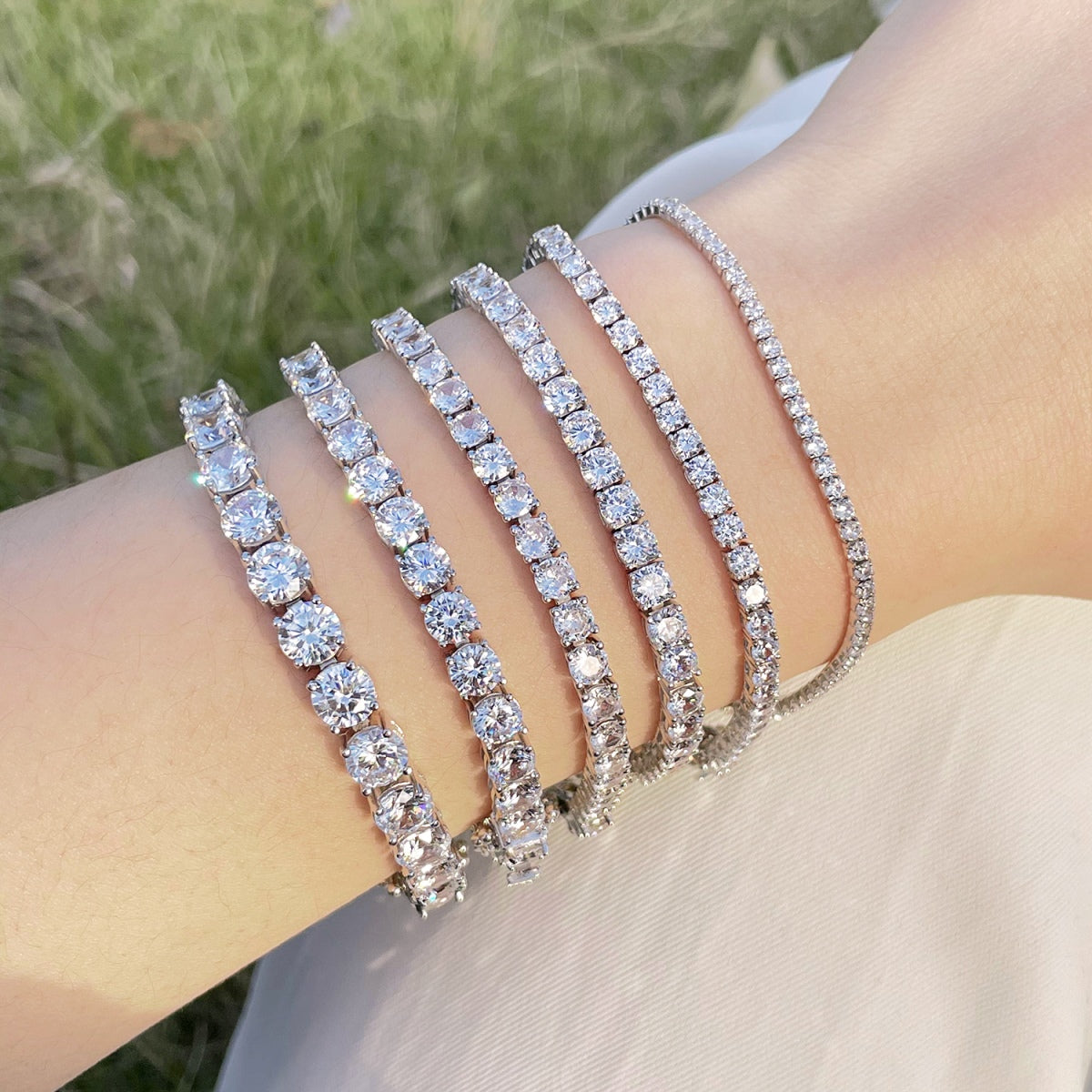 [Limara]0.75 Carat Dazzling Round Cut Wedding Bracelet