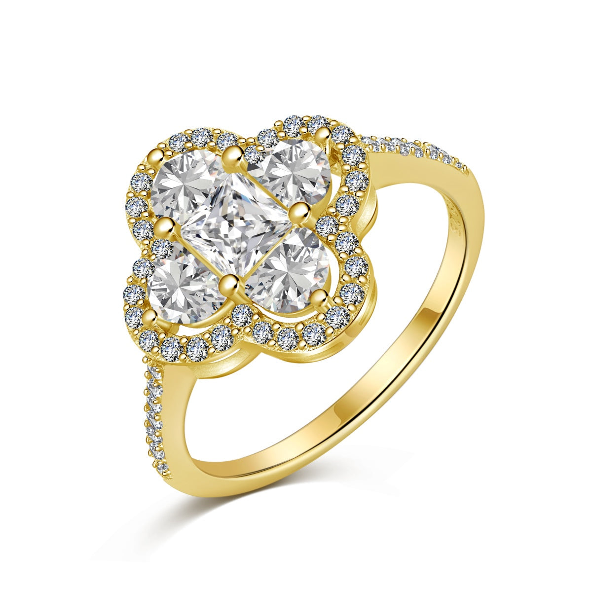 [Limara]Luxurious Eternity Flower Shape Banquet Ring