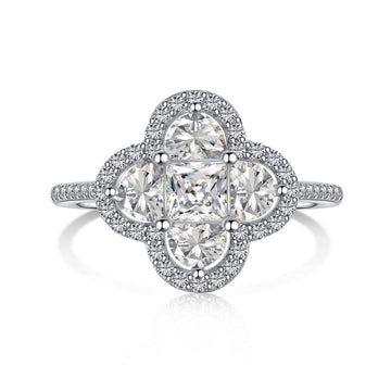 [Limara]Luxurious Eternity Flower Shape Banquet Ring