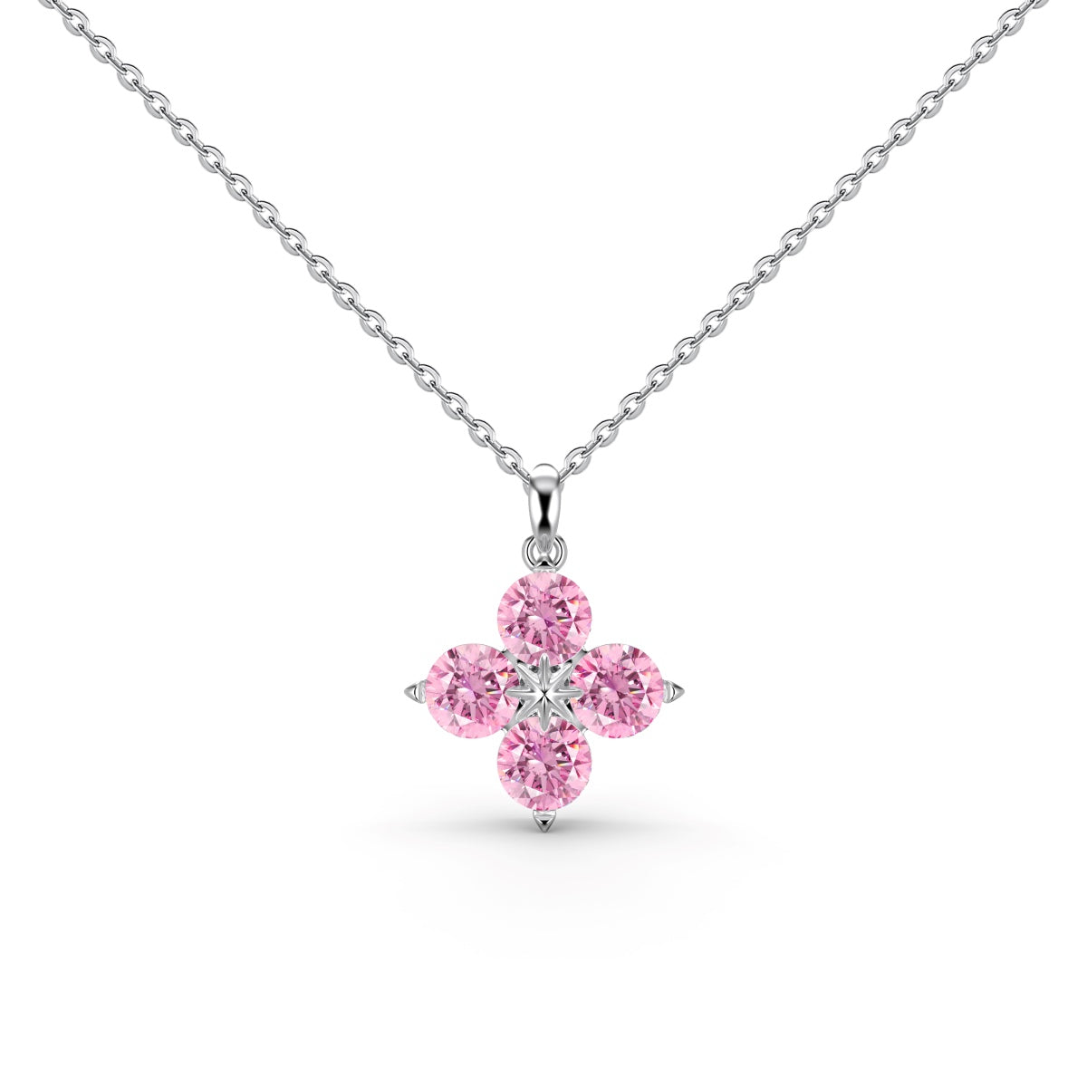 [Limara]Four-Leaf Clover And Eight-Pointed Star Necklace