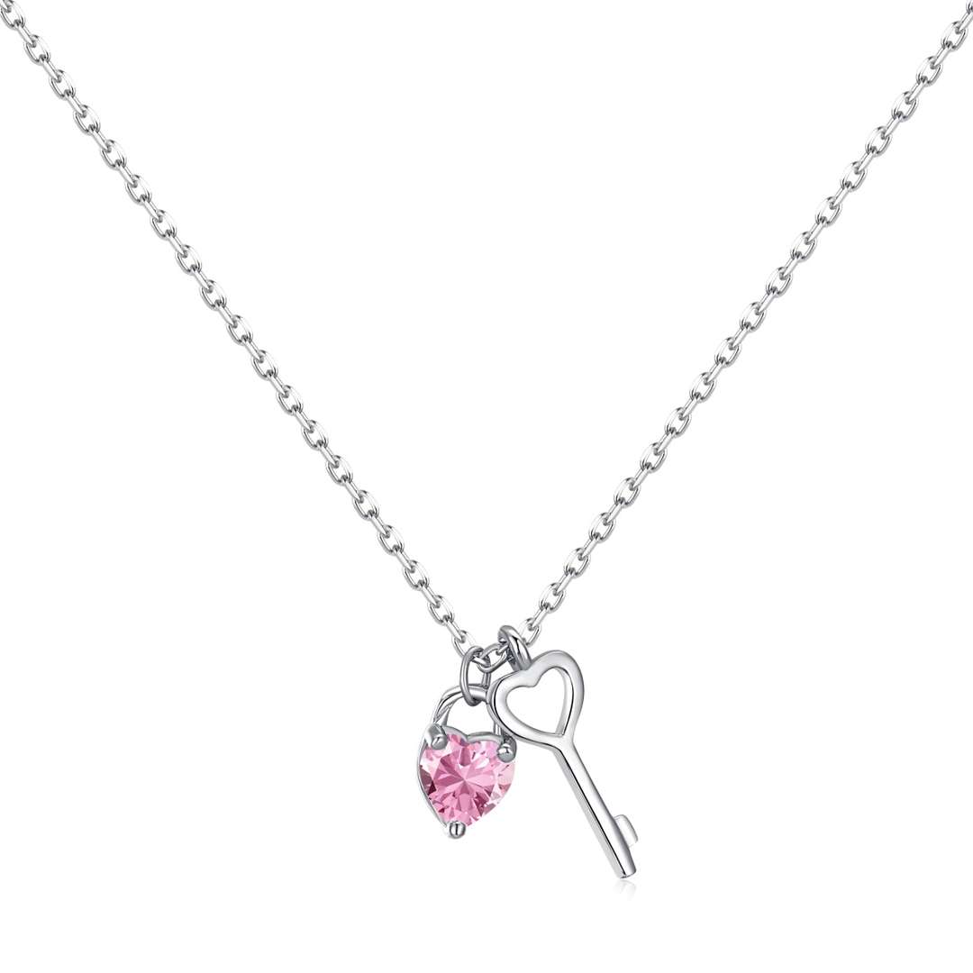 [Limara]Unique Heart Shape Key Pendent Necklace