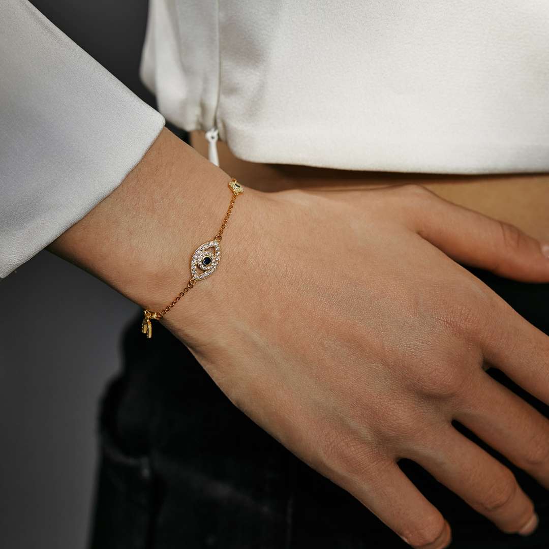 [Limara]Dainty Eye Shape Necklace