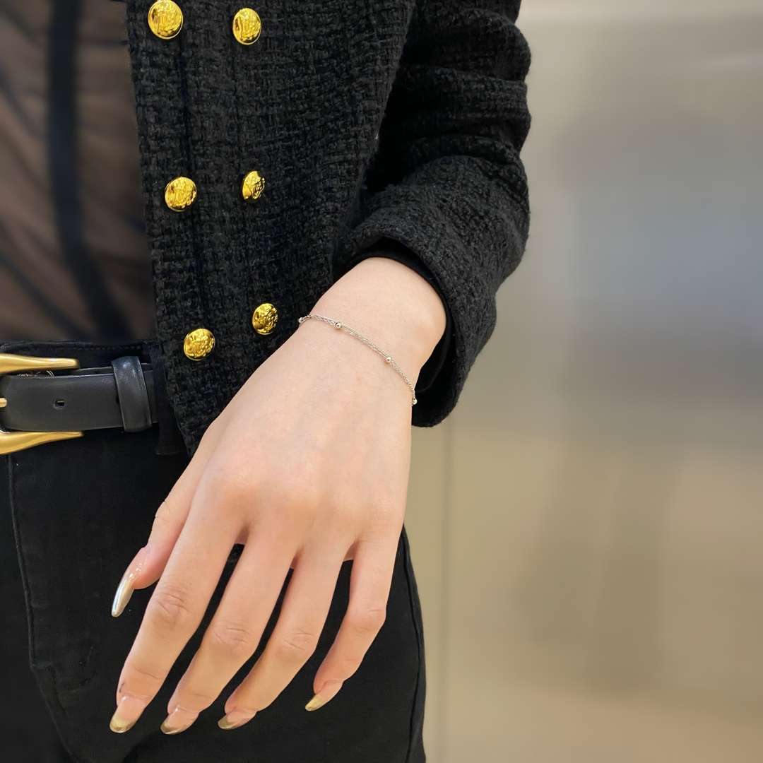 [Limara]Delicate Bead Double Layer Bracelet