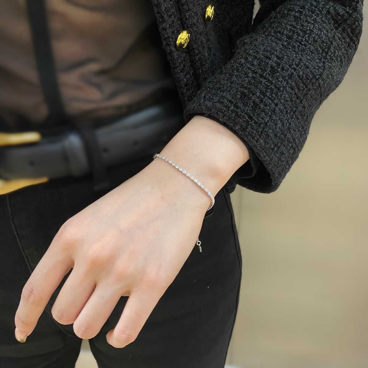 [Limara]Elegant Emerald Cut Daily Bracelet