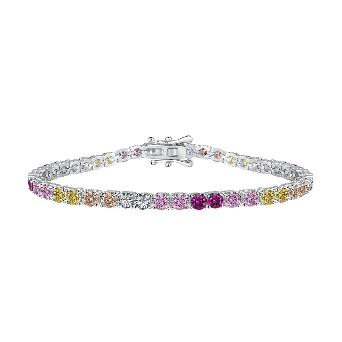 [Limara]Radiant Colorful Round Cut Tennis Bracelet