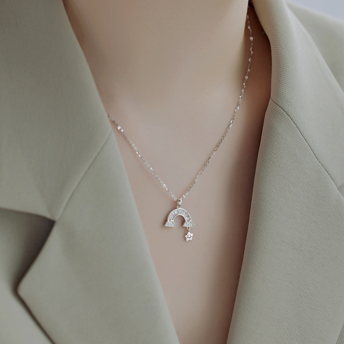 [Limara]Unique Rainbow Star Necklace