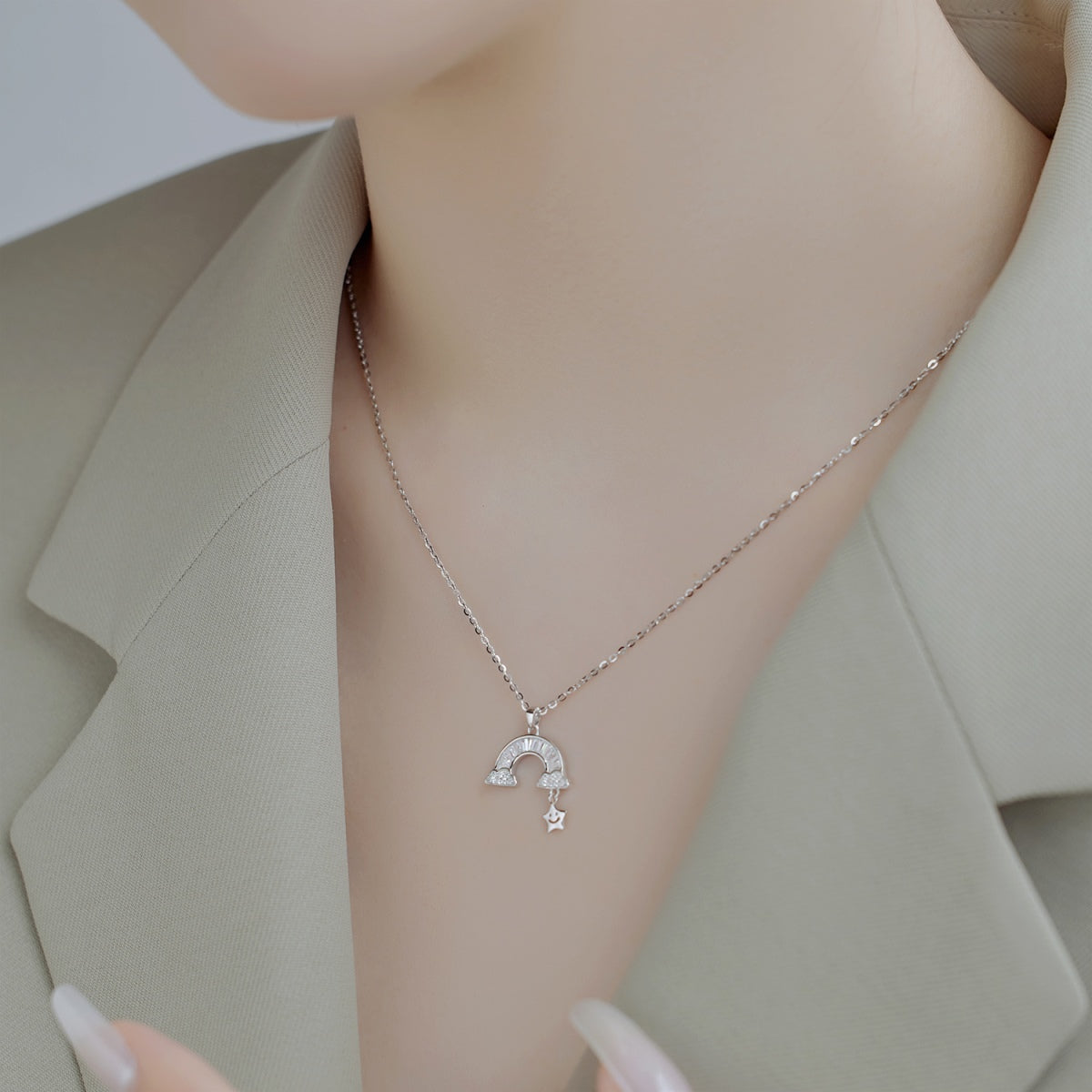 [Limara]Unique Rainbow Star Necklace