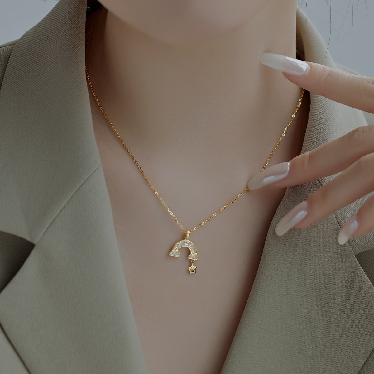 [Limara]Unique Rainbow Star Necklace