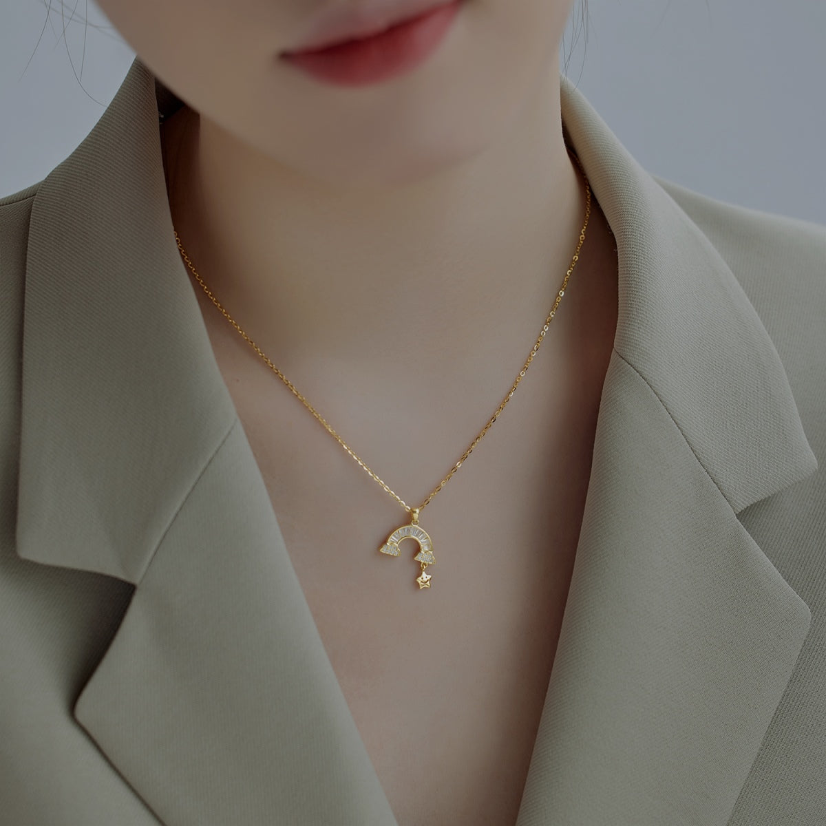[Limara]Unique Rainbow Star Necklace