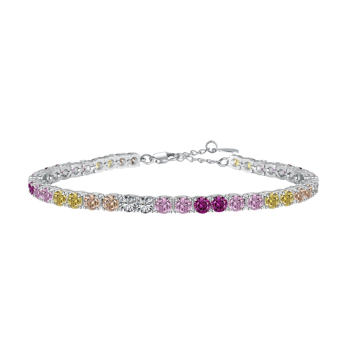 [Limara]Radiant Colorful Round Cut Tennis Bracelet