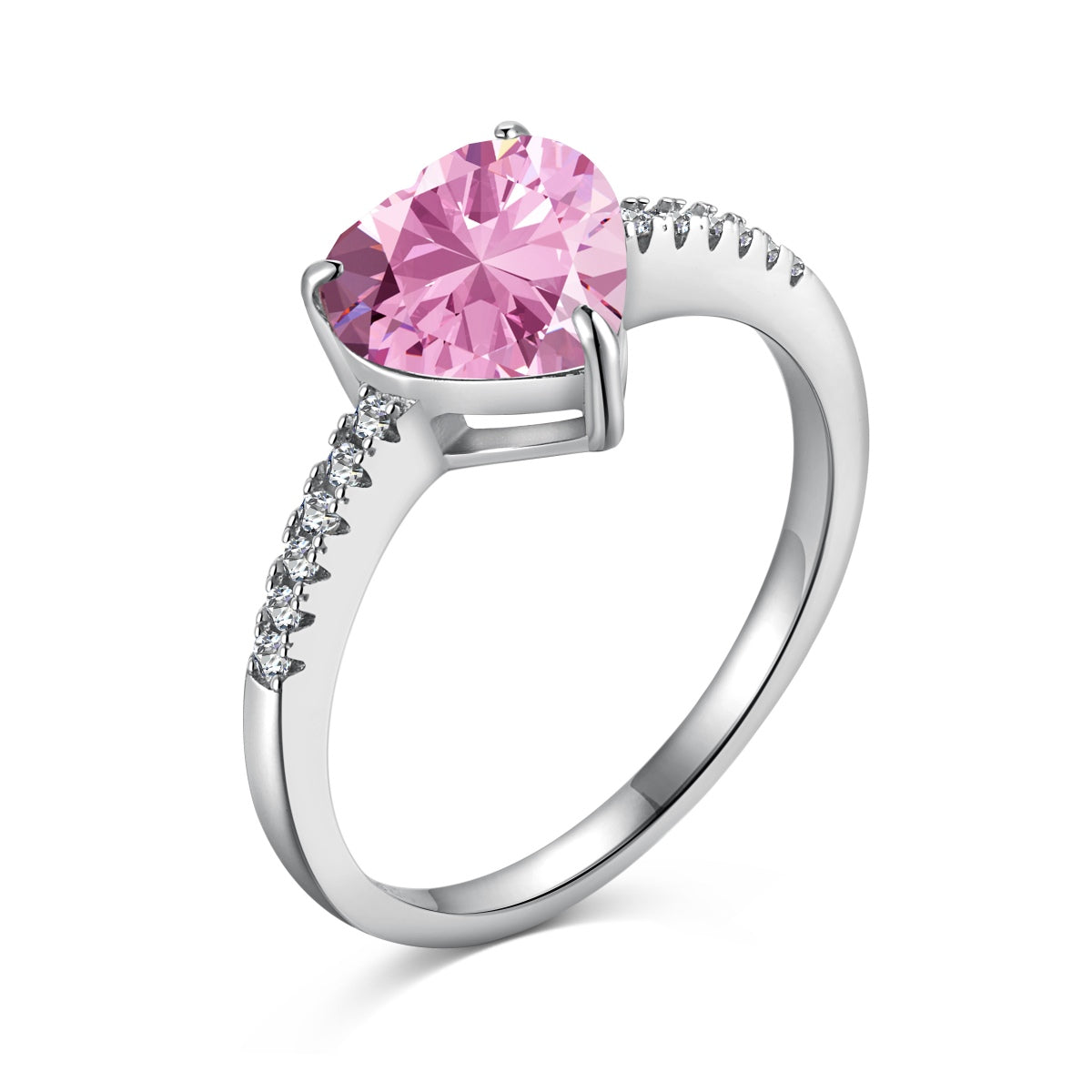 [Limara]2.0 Carat Dazzling Lustrous Heart Cut Lover Ring