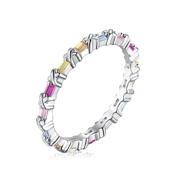 [Limara]Charming Colorful Round Cut Daily Ring