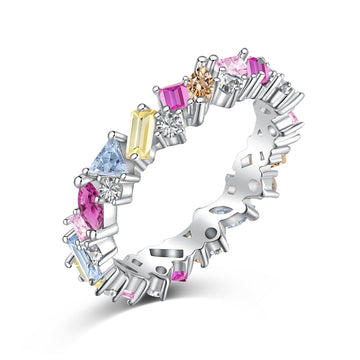 [Limara]Dazzling Polychromatic Multi cut Daily Ring