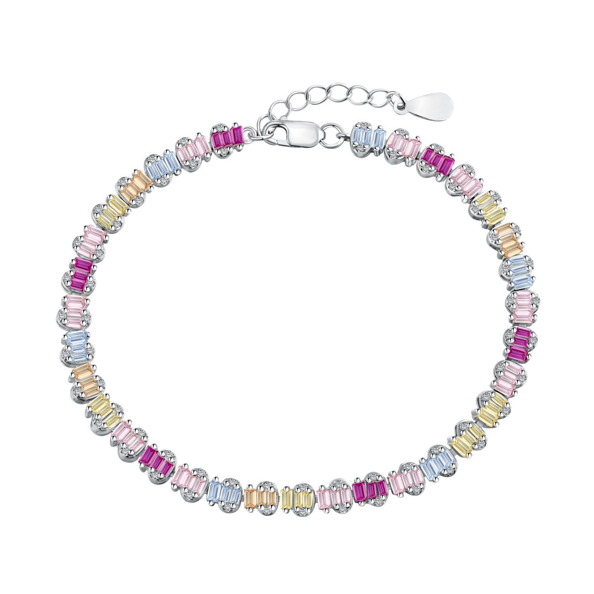 [Limara]Delicate Colorful Emerald Cut Party Bracelet