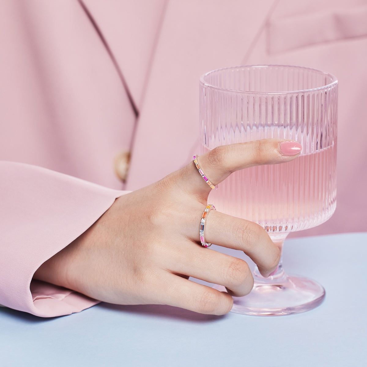 [Limara]Lively In Shades Elegant Radiant Cut Daily Ring