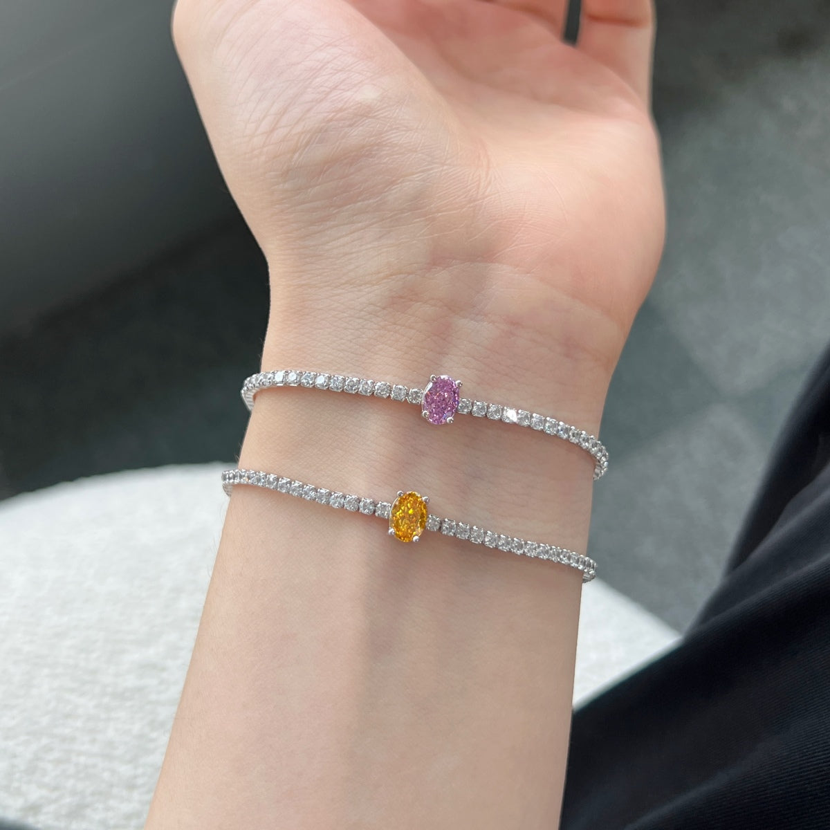 [Limara]0.75 Carat Exquisite Oval Cut Daily Bracelet