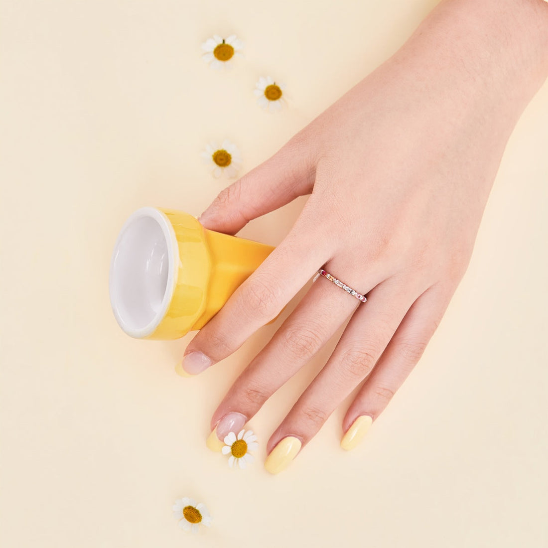 [Limara]Charming Colorful Round Cut Daily Ring