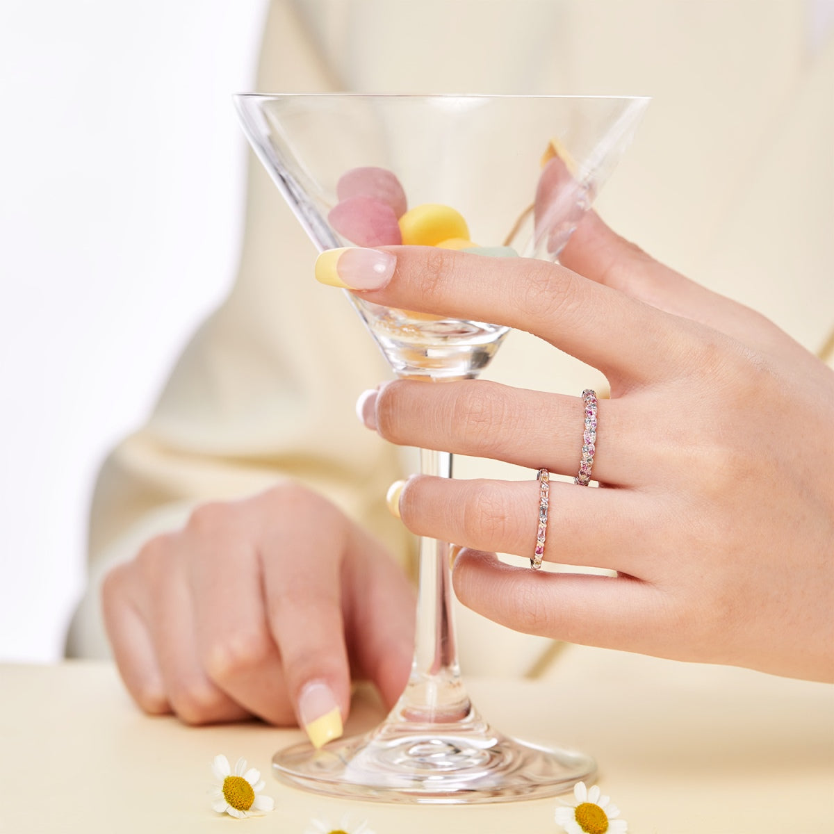 [Limara]Charming Colorful Round Cut Daily Ring