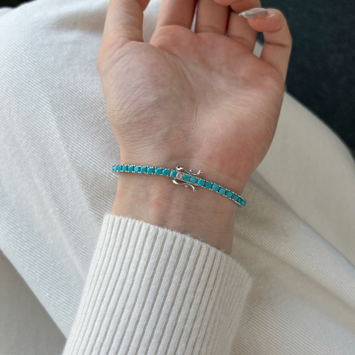 [Limara]Dainty Charming Round Cut Tennis Bracelet