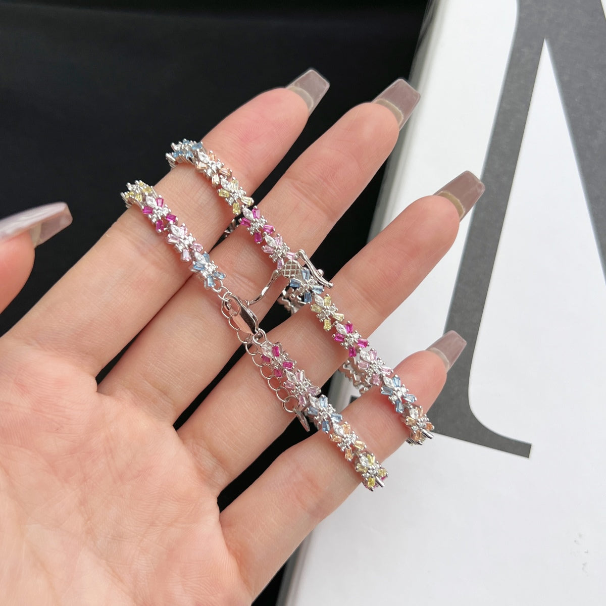 [Limara]Radiant Colorful Emerald Cut Party Bracelet